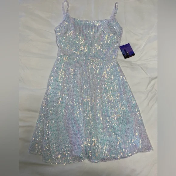 Dresses | Girls White Sequined Dress | Poshmark